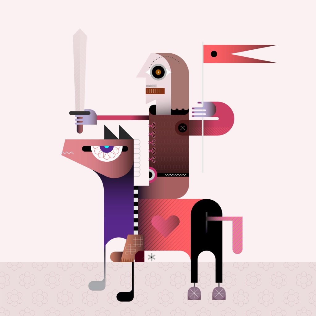Knight horseriding